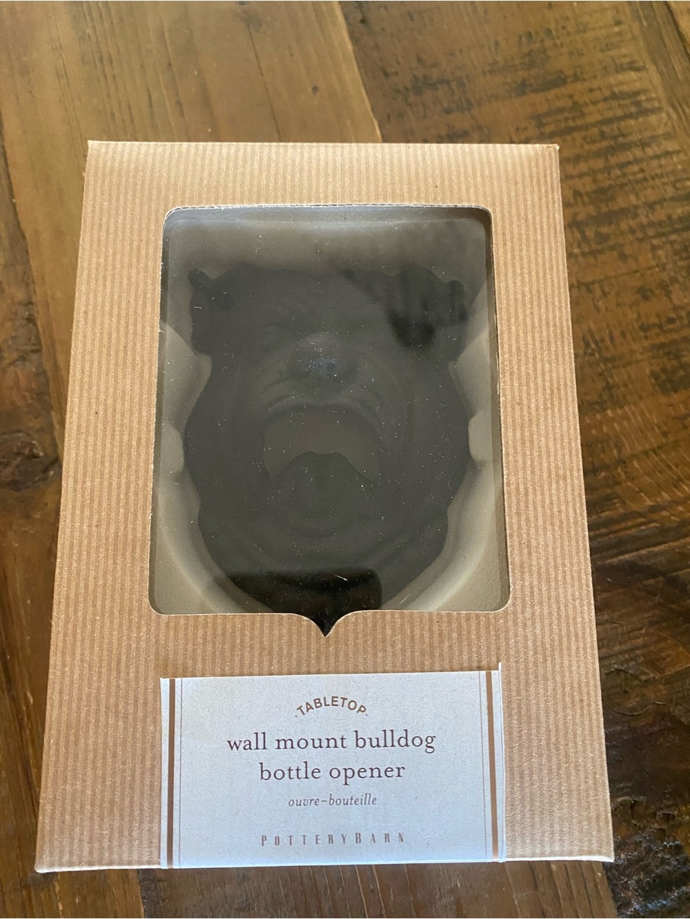 Pottery Barn Black Bulldog Wall Mount Bottle Opener